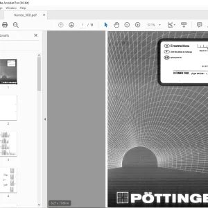 Pottinger Kombi 360 Rake Parts Manual - PDF DOWNLOAD