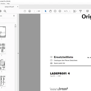 Pottinger LADEPROFI 4 Profimatic Ladewagen Parts Manual - PDF DOWNLOAD