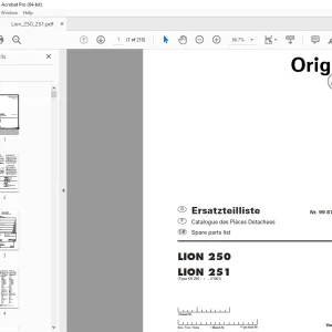 Pottinger Lion 250 Lion 251 Rotary Tiller Parts Manual - PDF DOWNLOAD