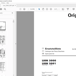 Pottinger Lion 3000 Lion 3001 Rotary Tiller Parts Manual - PDF DOWNLOAD