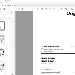 Pottinger Lion 4000 Lion 4001 Rotary Tiller Parts Manual PDF