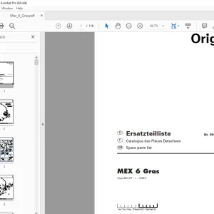 Pottinger MEX 6 Gras Forage Harvester Parts Manual - PDF DOWNLOAD