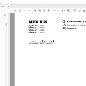 Pottinger MEX V-K Forage Harvester Parts Manual - PDF DOWNLOAD