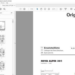 Pottinger NOVA ALPIN 301 Mower Parts Manual - PDF DOWNLOAD