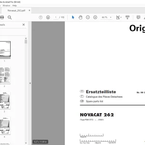Pottinger NOVACAT 262 Parts Manual - PDF DOWNLOAD