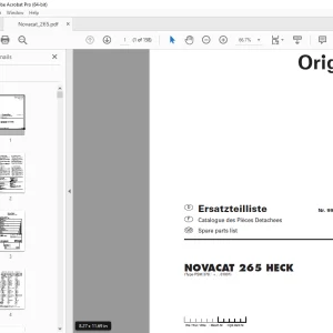 Pottinger NOVACAT 265 HECK Parts Manual - PDF DOWNLOAD