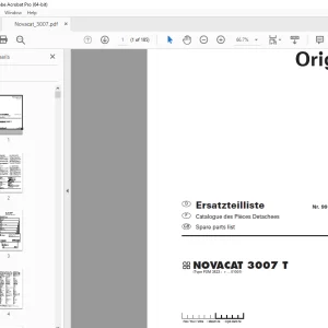 Pottinger NOVACAT 3007 T Mower Parts Manual - PDF DOWNLOAD