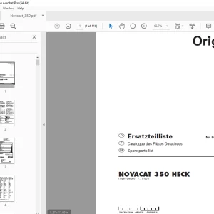 Pottinger NOVACAT 350 HECK Mower Parts Manual - PDF DOWNLOAD