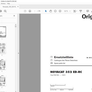 Pottinger NOVACAT 352 ED-RC Mower Parts Manual - PDF DOWNLOAD