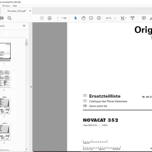 Pottinger NOVACAT 352 Mower Parts Manual - PDF DOWNLOAD