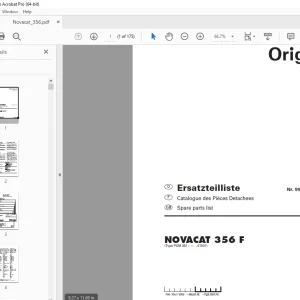 Pottinger NOVACAT 356 F Mower Parts Manual - PDF DOWNLOAD
