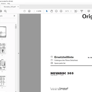 Pottinger NOVADISC 305 Mower Parts Manual - PDF DOWNLOAD