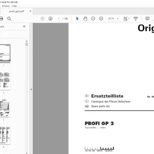 Pottinger PROFI GP 2 Ladewagen Parts Manual - PDF DOWNLOAD