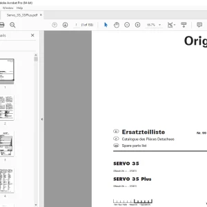 Pottinger SERVO 35 SERVO 35 Plus Plough Parts Manual - PDF DOWNLOAD