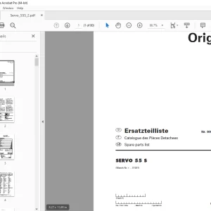 Pottinger SERVO 55 S Plough Parts Manual - PDF DOWNLOAD