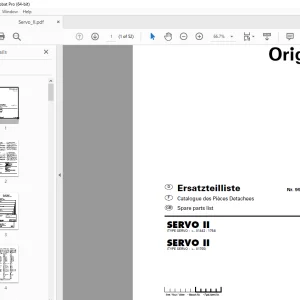 Pottinger SERVO II Plough Parts Manual - PDF DOWNLOAD