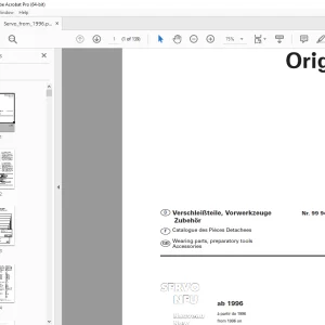 Pottinger SERVO from 1996 Plough Parts Manual PDF