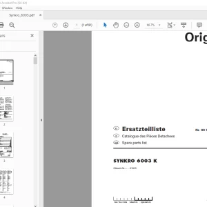 Pottinger SYNKRO 6003 K Parts Manual - PDF DOWNLOAD
