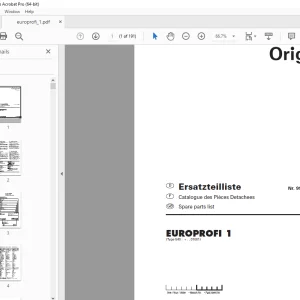 Pottinger Silowagen EUROPROFI 1 Parts Manual - PDF DOWNLOAD