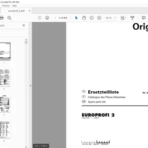 Pottinger Silowagen EUROPROFI 2 Parts Manual - PDF DOWNLOAD