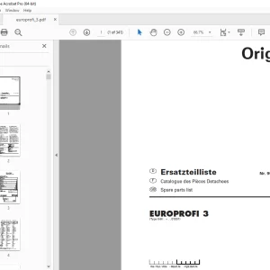 Pottinger Silowagen EUROPROFI 3 Parts Manual - PDF DOWNLOAD