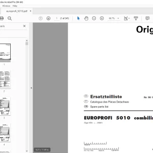 Pottinger Silowagen EUROPROFI 5010 combiline Parts Manual PDF