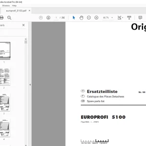Pottinger Silowagen EUROPROFI 5100 Parts Manual - PDF DOWNLOAD