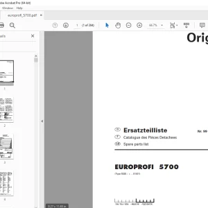 Pottinger Silowagen EUROPROFI 5700 Parts Manual - PDF DOWNLOAD