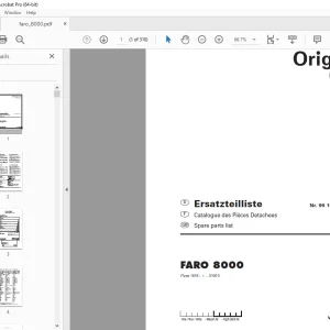 Pottinger Silowagen FARO 8000 Parts Manual  - PDF DOWNLOAD