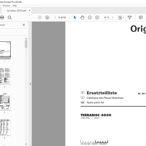 Pottinger TERRADISC 4000 Disc Parts Manual - PDF DOWNLOAD