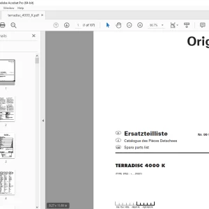 Pottinger TERRADISC 4000 K Disc Parts Manual - PDF DOWNLOAD
