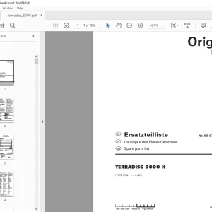 Pottinger TERRADISC 5000 K Disc Parts Manual - PDF DOWNLOAD