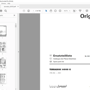 Pottinger TERRADISC 6000 K Disc Parts Manual - PDF DOWNLOAD