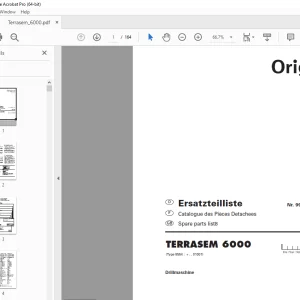 Pottinger TERRASEM 6000 Seed drill Parts Manual - PDF DOWNLOAD