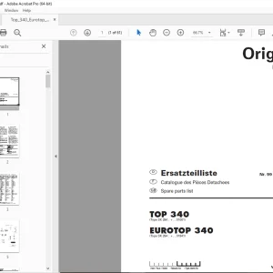 Pottinger TOP 340 EUROTOP 340 Rake Parts Manual - PDF DOWNLOAD