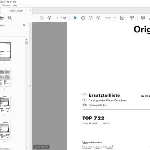 Pottinger TOP 722 Rake Parts Manual - PDF DOWNLOAD