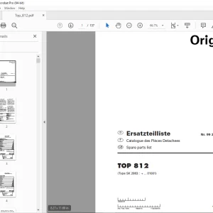 Pottinger TOP 812 Rake Parts Manual - PDF DOWNLOAD