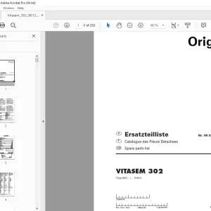 Pottinger VITASEM 302 Seed drill Parts Manual - PDF DOWNLOAD
