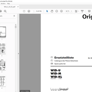 Pottinger WID-U WID-M WID-KL Daralo Parts Manual PDF