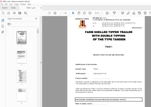 Pronar T669-1 FARM SHELLED TIPPER INSTRUCTION USE & SERVICING Manual PDF