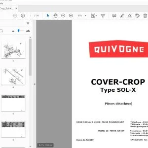 QUIVOGNE COVER-CROP Type SOL-X Pièces détachées - PDF