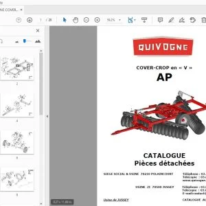 QUIVOGNE COVER-CROP en  V  AP CATALOGUE Pièces détachées - PDF