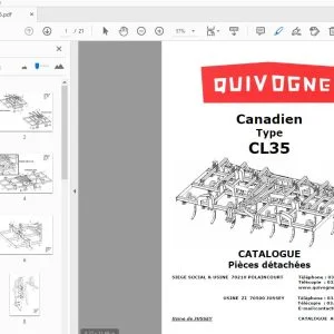 Quivogne Canadien Type CL35 CATALOGUE Pièces détachées - PDF DOWNLOAD