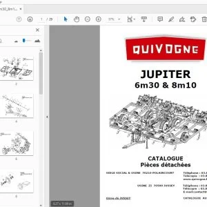 Quivogne JUPITER 6m30 & 8m10 CATALOGUE Pièces détachées - PDF DOWNLOAD
