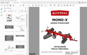 Quivogne MONO-X essieu traversant Catalogue Pièces détachées - PDF DOWNLOAD