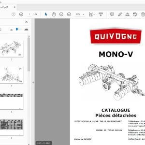 Quivogne Mono-V CATALOGUE Pièces détachées - PDF DOWNLOAD