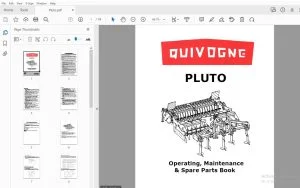 Quivogne Pluto Operating, Maintenance & Parts Manual - PDF DOWNLOAD