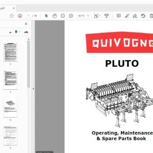 Quivogne Pluto Operating, Maintenance & Parts Manual - PDF DOWNLOAD
