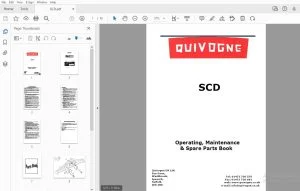 Quivogne SCD Operating, Maintenance & Parts Manual - PDF DOWNLOAD