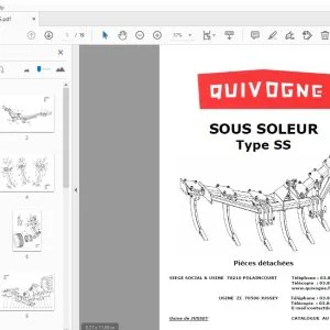 Quivogne SOUS SOLEUR Type SS Pièces détachées - PDF DOWNLOAD